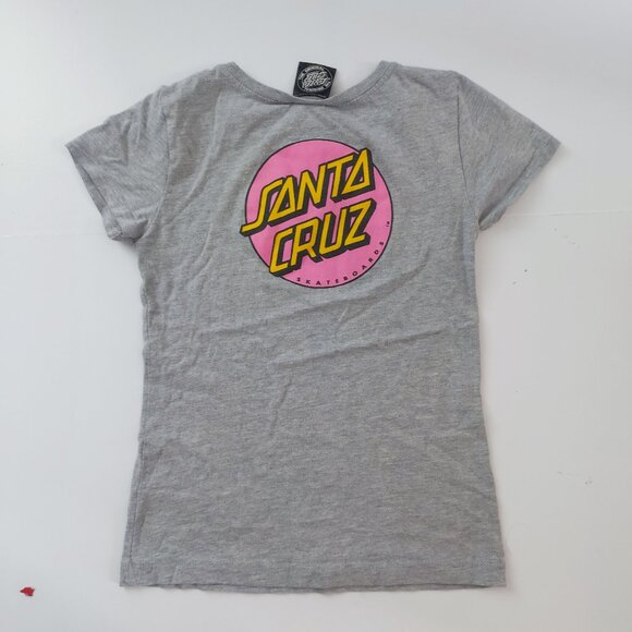 Santa Cruz The Original Skateboards girl's size M T-shirt grey graphic design - Picture 3 of 8